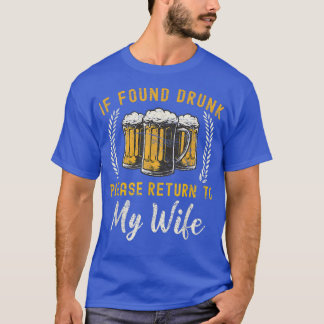 妻もし飲夫婦Drinkiに戻るおもしろいと Tシャツ