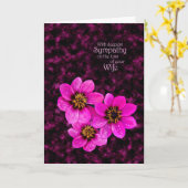 妻を亡くした悔やみや弔慰 カード (黄色い花)