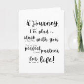 妻を信頼してあなたの道を導く – 記念日 カード (正面)