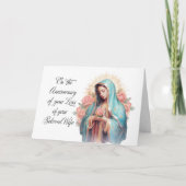 妻を失った記念日賛美ヴァージンマリー カード (正面)