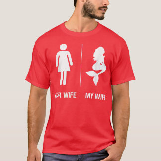 妻を妻に,人魚おもしろい,夫GIF Tシャツ