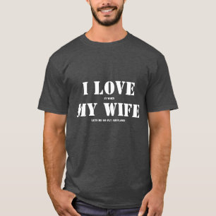 妻を愛しているRC飛行機 Tシャツ