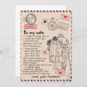 妻を愛する人 | 私の妻へ 愛してる 愛する夫 招待状 (正面/裏面)