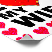 妻を愛する写真を追加 ポスター (角)