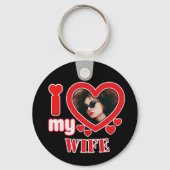 妻を愛すパーソナライズされた キーホルダー (裏面)