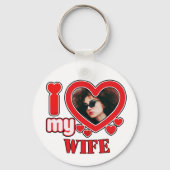 妻を愛すパーソナライズされた キーホルダー (裏面)