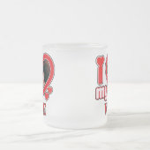 妻を愛すパーソナライズされた フロストグラスマグカップ (中央)