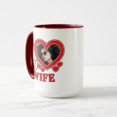 妻を愛すパーソナライズされた マグカップ (正面左)