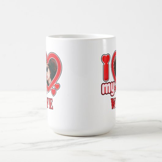 妻を愛すパーソナライズされた モーフィングマグカップ (中央)