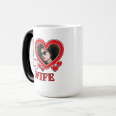 妻を愛すパーソナライズされた モーフィングマグカップ (正面左)