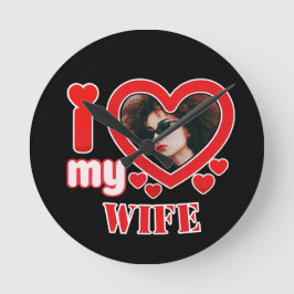 妻を愛すパーソナライズされた ラウンド壁時計