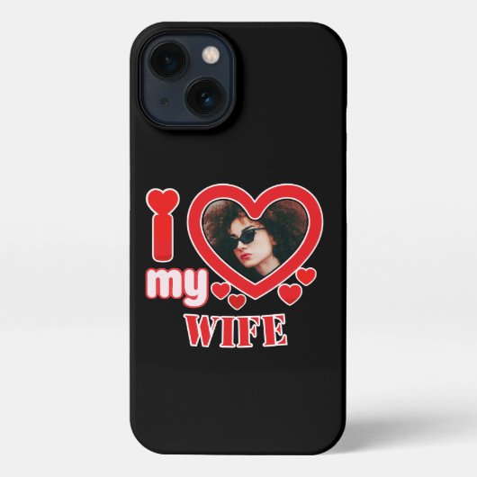 妻を愛すパーソナライズされた iPhoneケース (裏面)