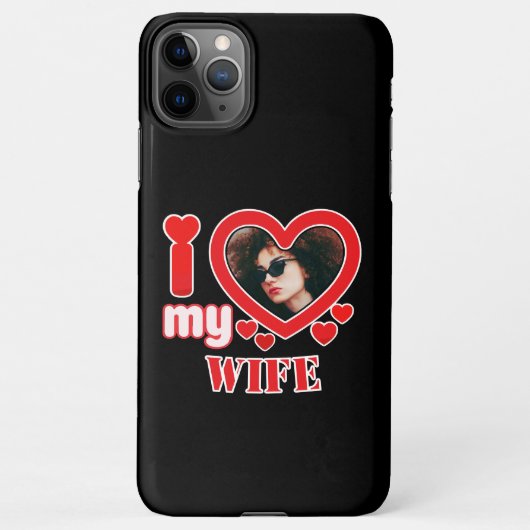 妻を愛すパーソナライズされた iPhoneケース (裏面)