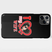 妻を愛すパーソナライズされた iPhoneケース (裏面横)