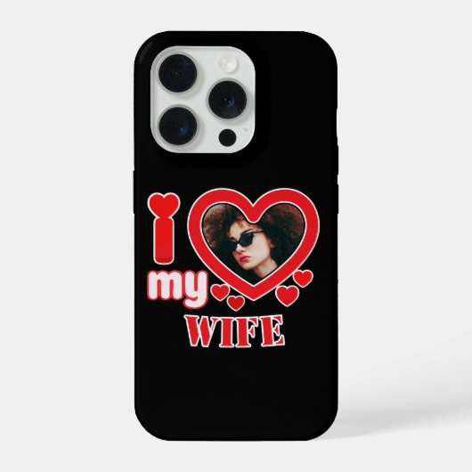妻を愛すパーソナライズされた iPhoneケース (裏面)