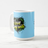 妻を愛す コーヒーマグカップ (正面左)