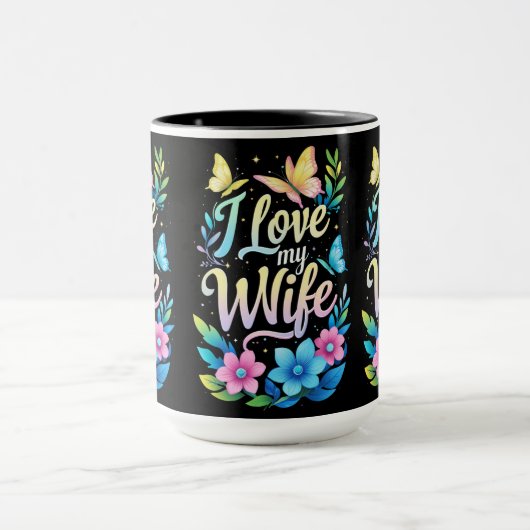 妻を愛す マグカップ (中央)