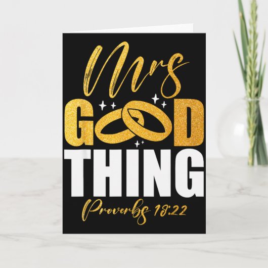 妻を見つけた者は幸せなものを得た クリスチャンM カード (正面)