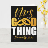 妻を見つけた者は幸せなものを得た クリスチャンM カード (黄色い花)