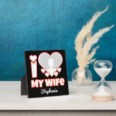 妻カスタムを愛する – 名前と写真の追加 フォトプラーク (インサイチュ)