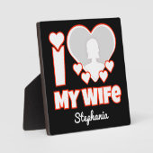 妻カスタムを愛する – 名前と写真の追加 フォトプラーク (正面)