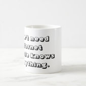 妻カッコいいは全てを知っているおもしろい コーヒーマグカップ (中央)