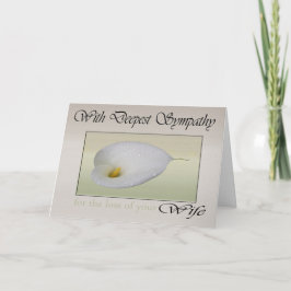 妻カードの損失のための最も深い悔やみや弔慰 カード