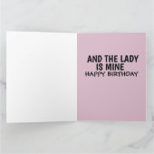 妻ガールフレンドのレディーカードのためのロマンチックな誕生日 カード (内部)