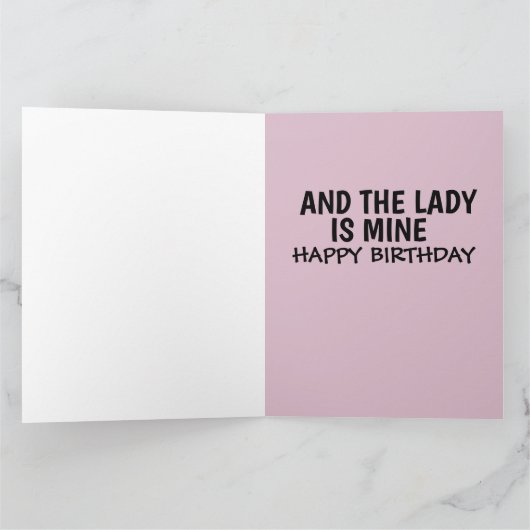 妻ガールフレンドのレディーカードのためのロマンチックな誕生日 カード (内部)