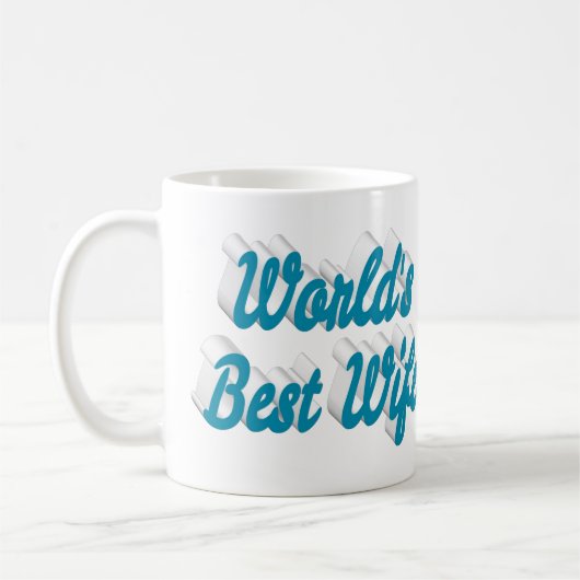 妻スカイブルー半文字コーヒーマグ コーヒーマグカップ (左)