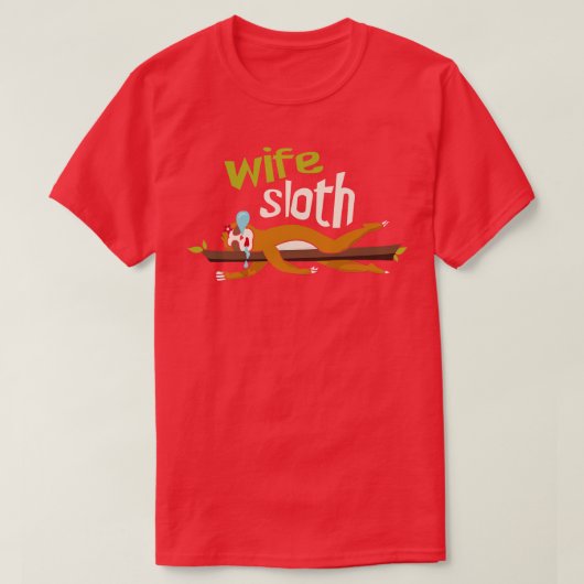 妻ナマケモノ Tシャツ (デザイン正面)