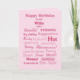 妻ハッピーバースデーの賛辞 カード