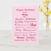 妻ハッピーバースデーの賛辞 カード (黄色い花)