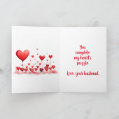 妻バレンタインデーのカード サンキューカード (内部)