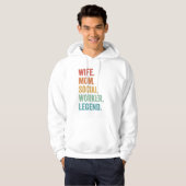 妻パパソーシャルワーカーレジェンドマザーズ日レトロ パーカ (正面フル)