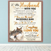 妻パーソナライズされたからの夫への手紙 キャンバスプリント (インサイチュ (ウッドフロア))