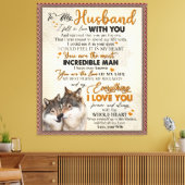 妻パーソナライズされたからの夫への手紙 キャンバスプリント (インサイチュ (リビング))
