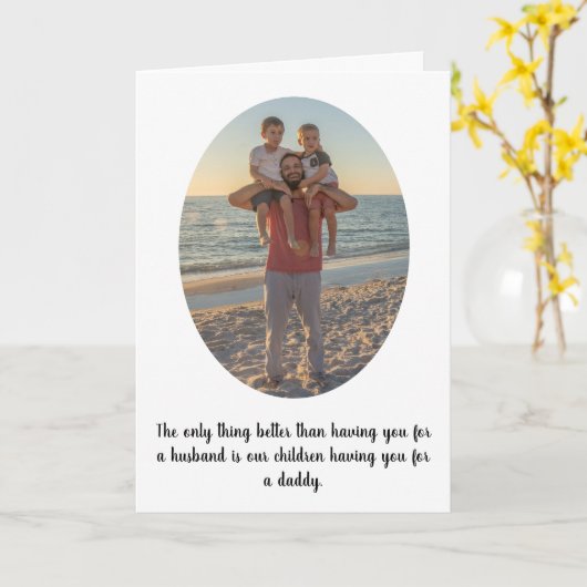 妻パーソナライズされたからの父の日のカード/引用文 カード (黄色い花)