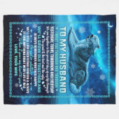 妻パーソナライズされたから夫の毛布へ フリースブランケット (正面(横))