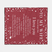 妻パーソナライズされたに手紙を フリースブランケット (正面(横))