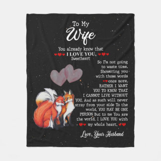 妻パーソナライズされたに毛布 フリースブランケット