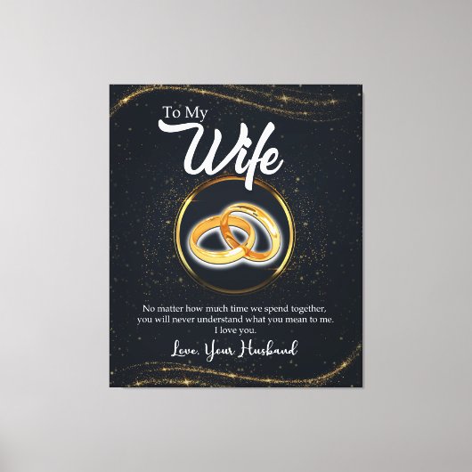 妻パーソナライズされたに |バレンタインの贈り物 キャンバスプリント (正面)