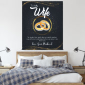 妻パーソナライズされたに |バレンタインの贈り物 キャンバスプリント (インサイチュ (寝室))