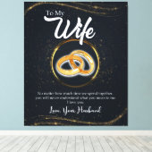 妻パーソナライズされたに |バレンタインの贈り物 キャンバスプリント (インサイチュ (ウッドフロア))