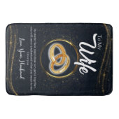 妻パーソナライズされたに |バレンタインの贈り物 バスマット (正面)