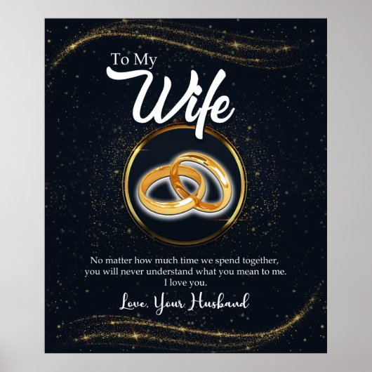 妻パーソナライズされたに |バレンタインの贈り物 ポスター (正面)