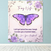 妻パーソナライズされたに |ラブレター キャンバスプリント (インサイチュ (ウッドフロア))