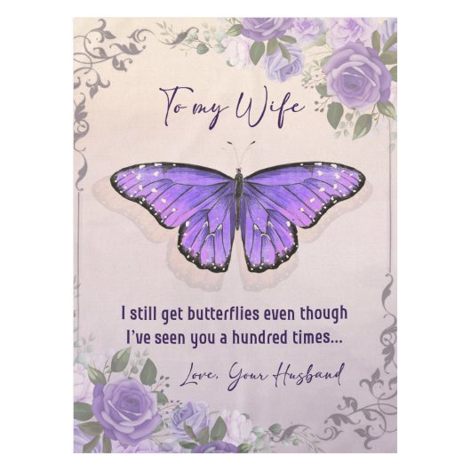 妻パーソナライズされたに |ラブレター テーブルクロス (正面)