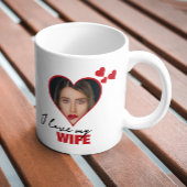 妻パーソナライズされたのハート写真が大好き コーヒーマグカップ