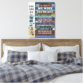 妻パーソナライズされたへの手紙 キャンバスプリント (インサイチュ (寝室))